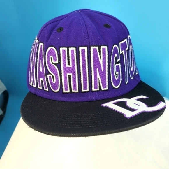 Washington DC Old Glory Snapback purple trucker hat - Picture 1 of 9